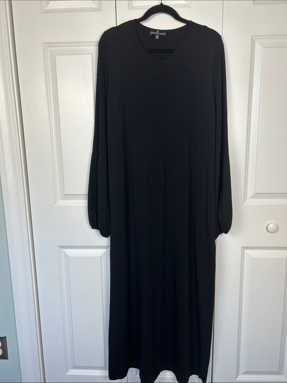 Pomander Place Tuckernuck Black Double Knit Lenox Maxi Dress Size XXL